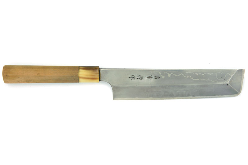 Shigefusa Kitaeji Usuba, Kakugata, 210mm, NOS  - 鎌形薄刃